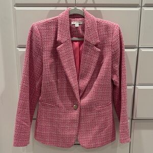 Chic Pink Tweed Blazer